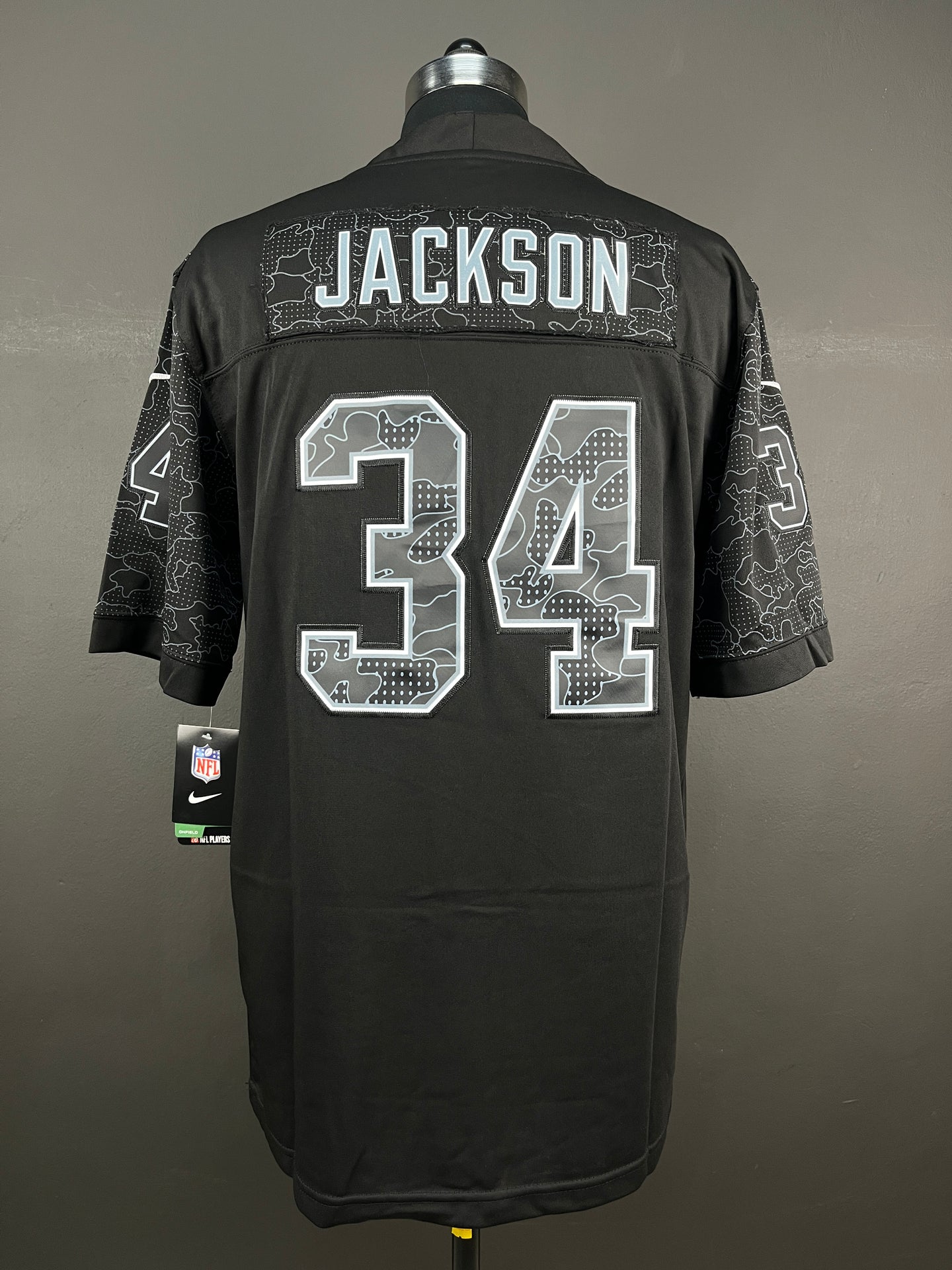 JACKSON 34 Black Las Vegas Raiders NFL Jersey (Camo Edition)