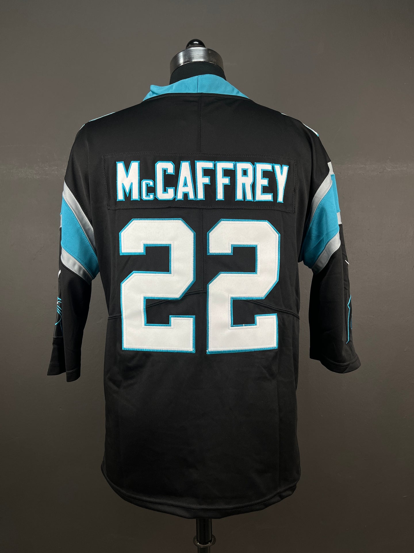 McCAFFREY 22 Black Carolina Panthers NFL Jersey
