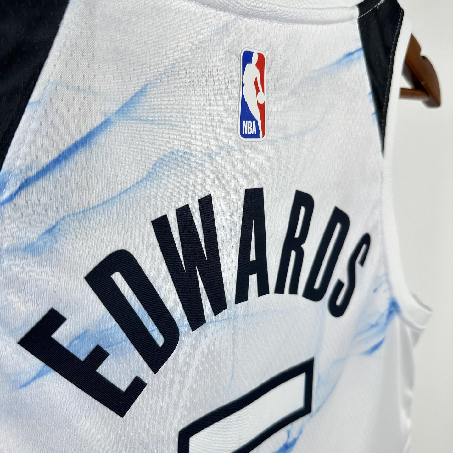 EDWARDS 5 White Minnesota Timberwolves  Heat Pressed Edition NBA Jersey