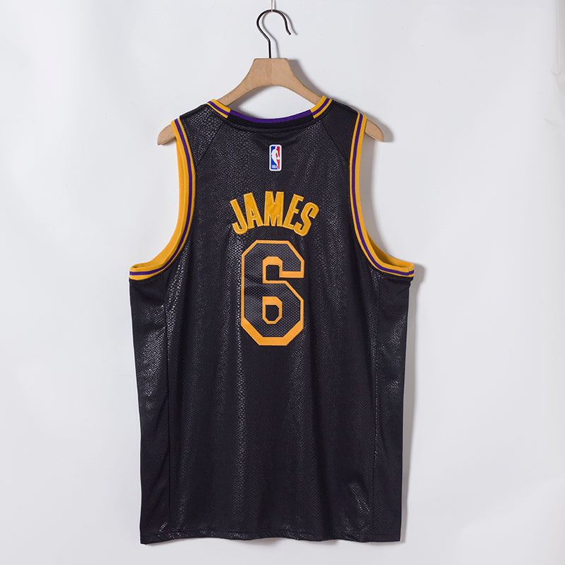 JAMES 6 Black Jersey Los Angeles Lakers NBA Jersey