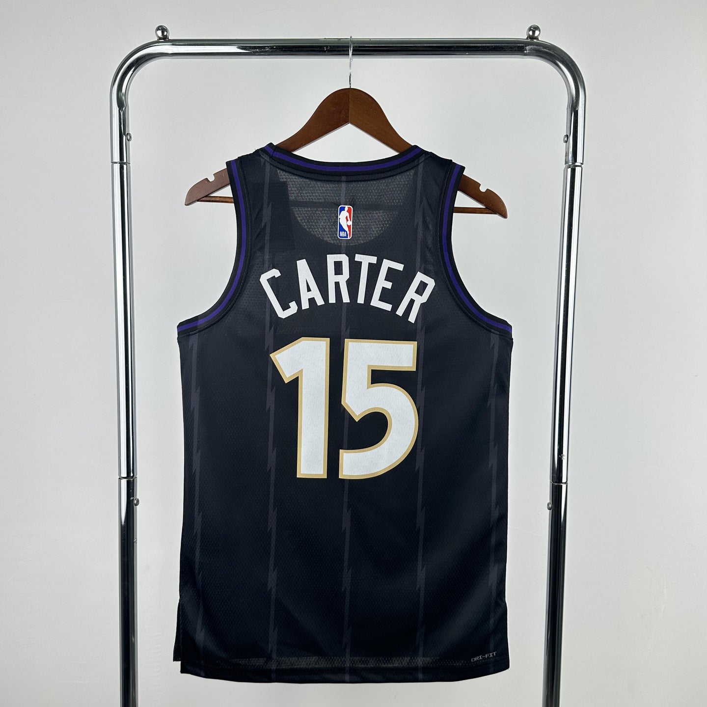 CARTER 15 Black Toronto Raptors Heat Pressed Edition NBA Jersey