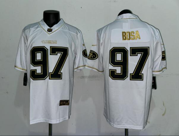 BOSA 97 White & Gold San Francisco 49ers NFL Jersey
