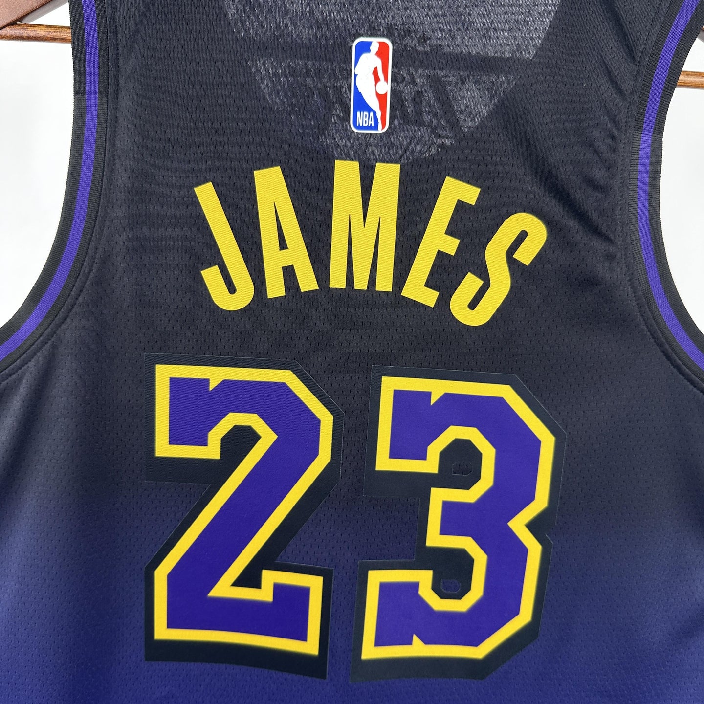JAMES 23 Blue LakeShow Heat Pressed Edition NBA Jersey