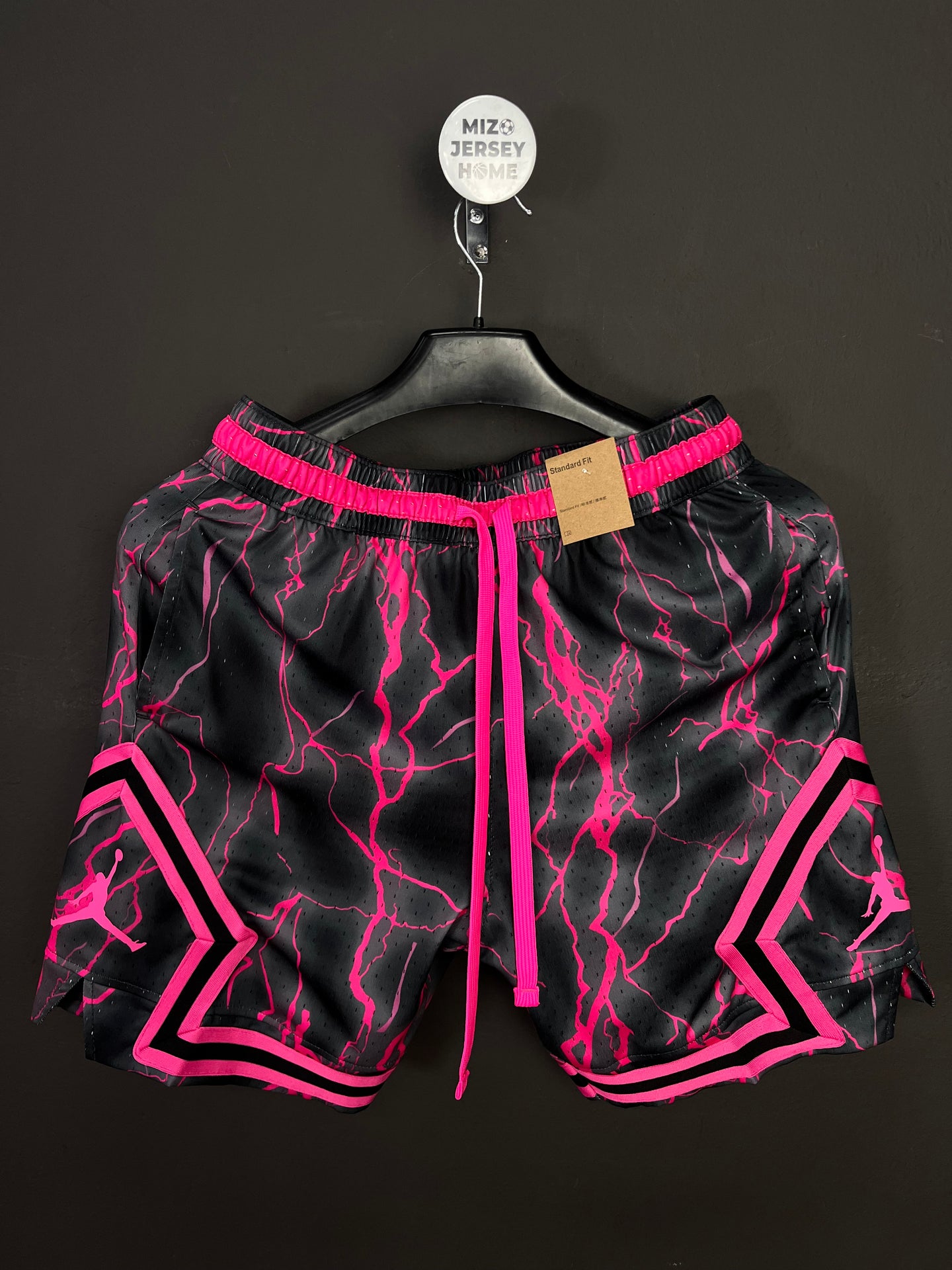 Jordan Black & Pink Lightning Diamond Shorts