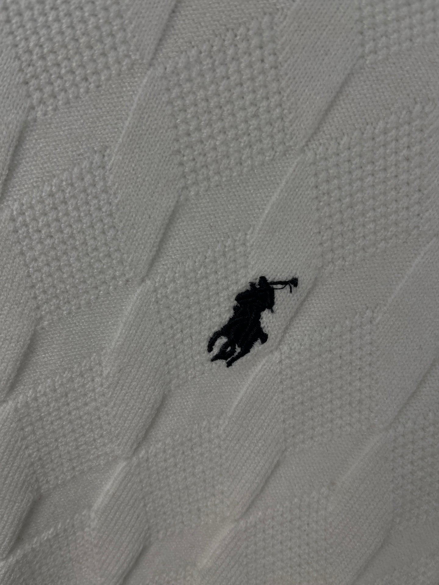 Ralph Lauren Quarter Zip Soft Sweater White