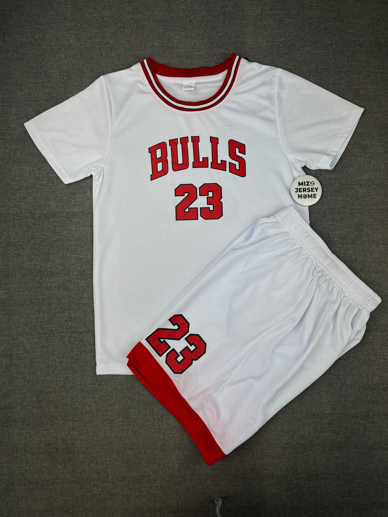 JORDAN 23 White Chicago Bulls Kids Jersey Set
