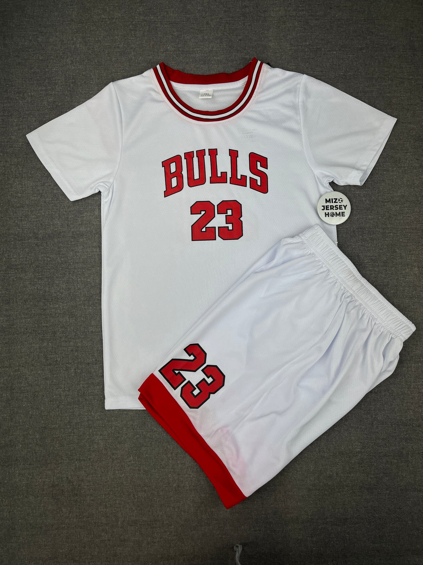 JORDAN 23 White Chicago Bulls Kids Jersey Set