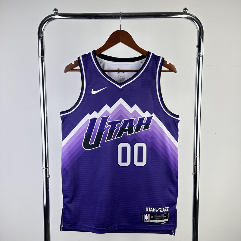 CLARKSON 00 Purple Utah Jazz Heat Pressed Edition NBA Jersey