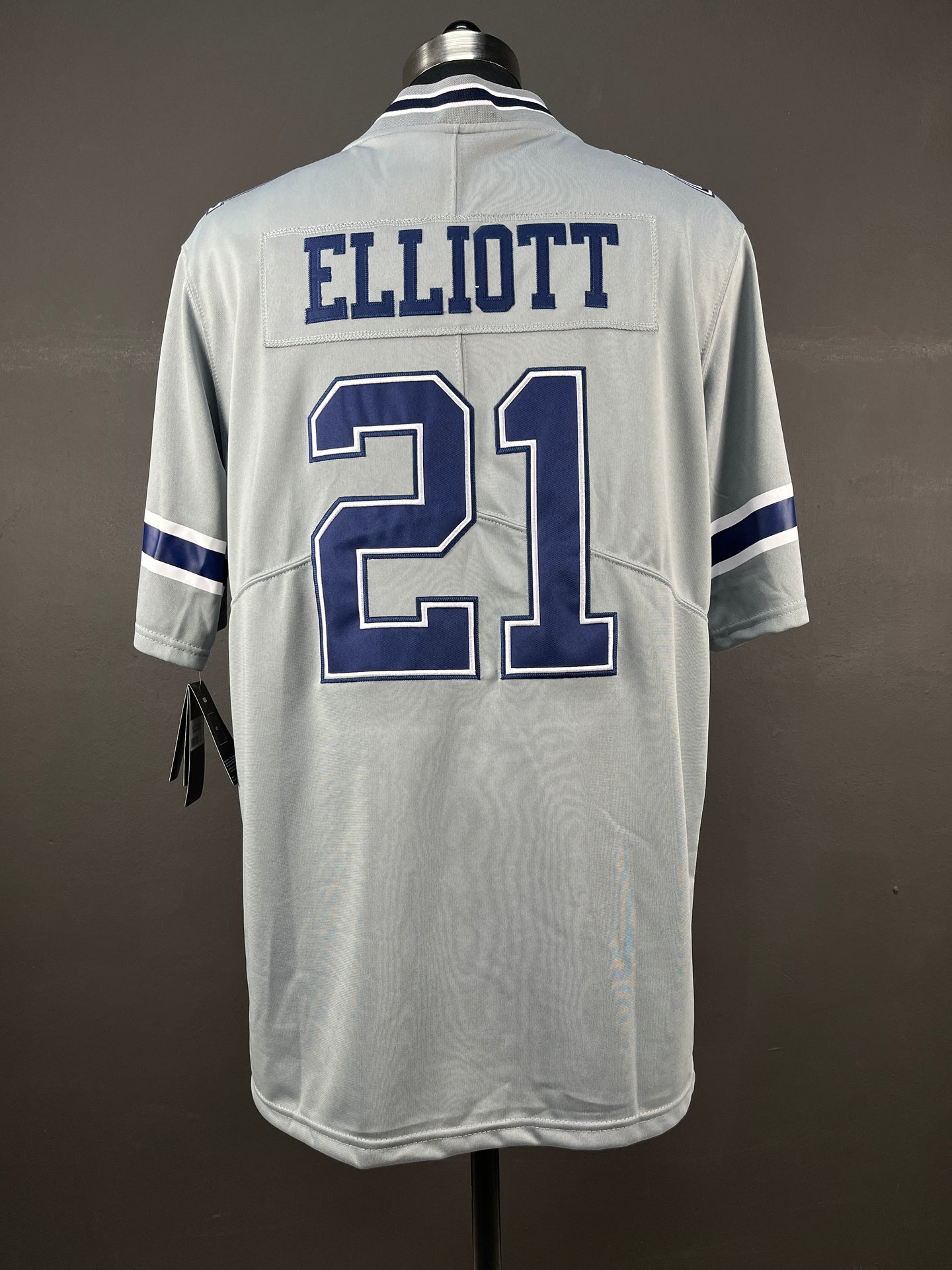 ELLIOTT 21 Gray Dallas Cowboys NFL Jersey