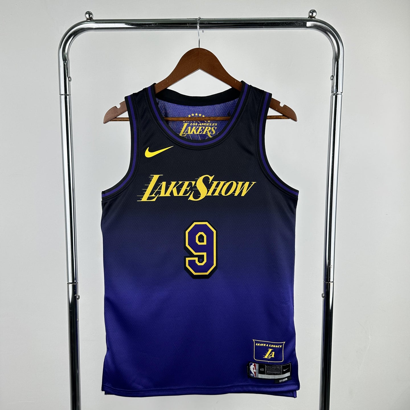 JAMES JR. 9 Blue LakeShow Heat Pressed Edition NBA Jersey