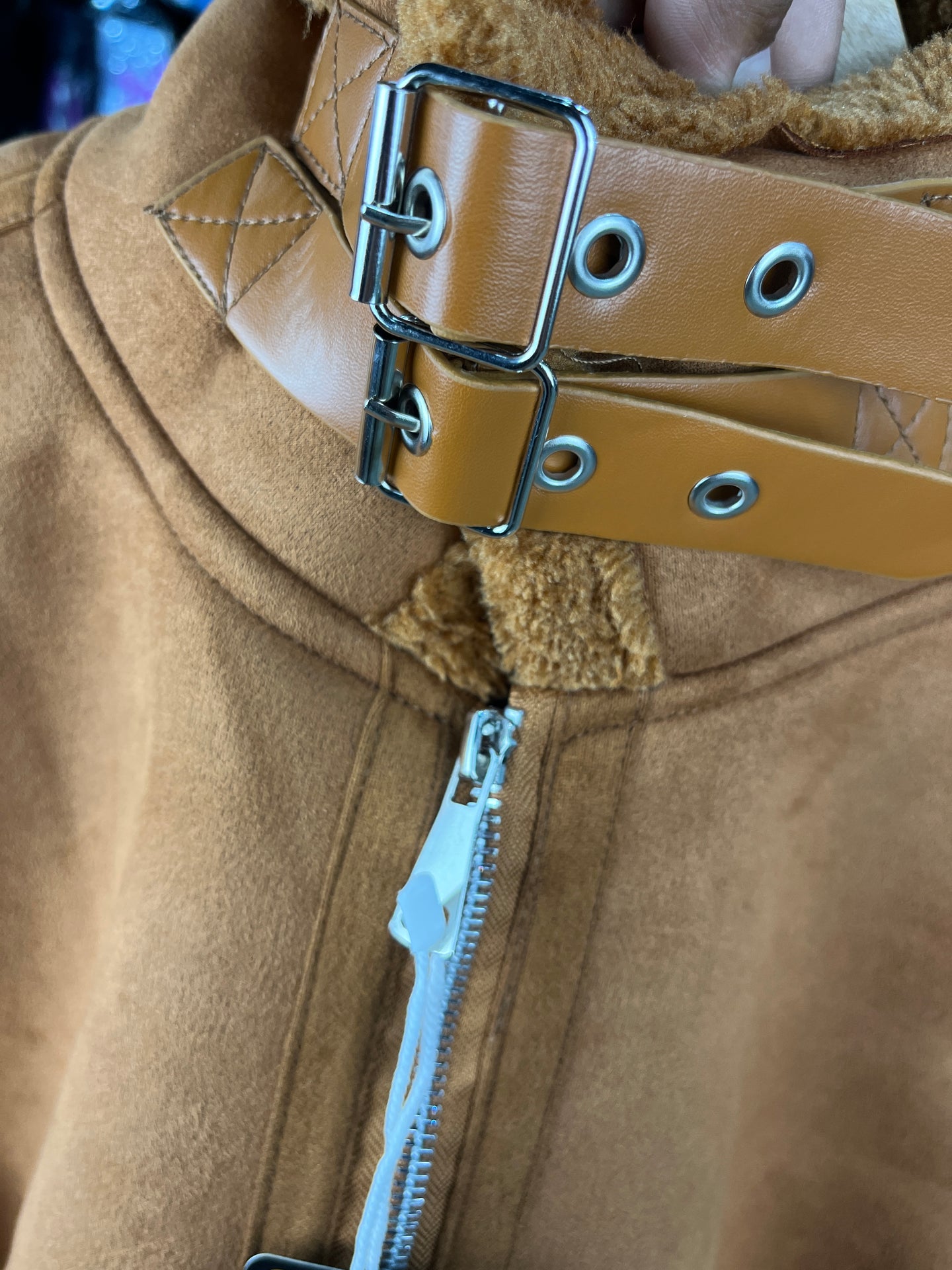 Brown Suede Fur Jacket