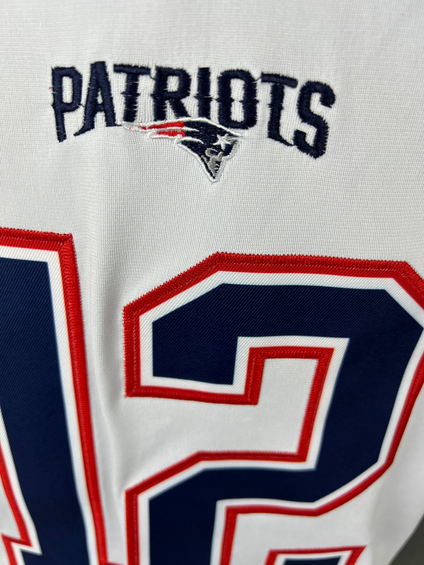 BRADY 12 White Patriots Home NFL Jersey