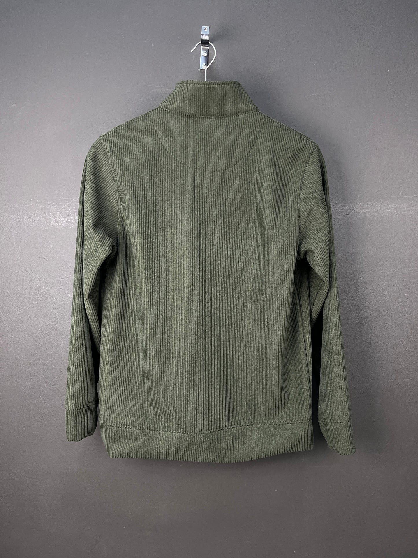 Ralph Lauren Quarter Zip Sweater Dark Green Logo White