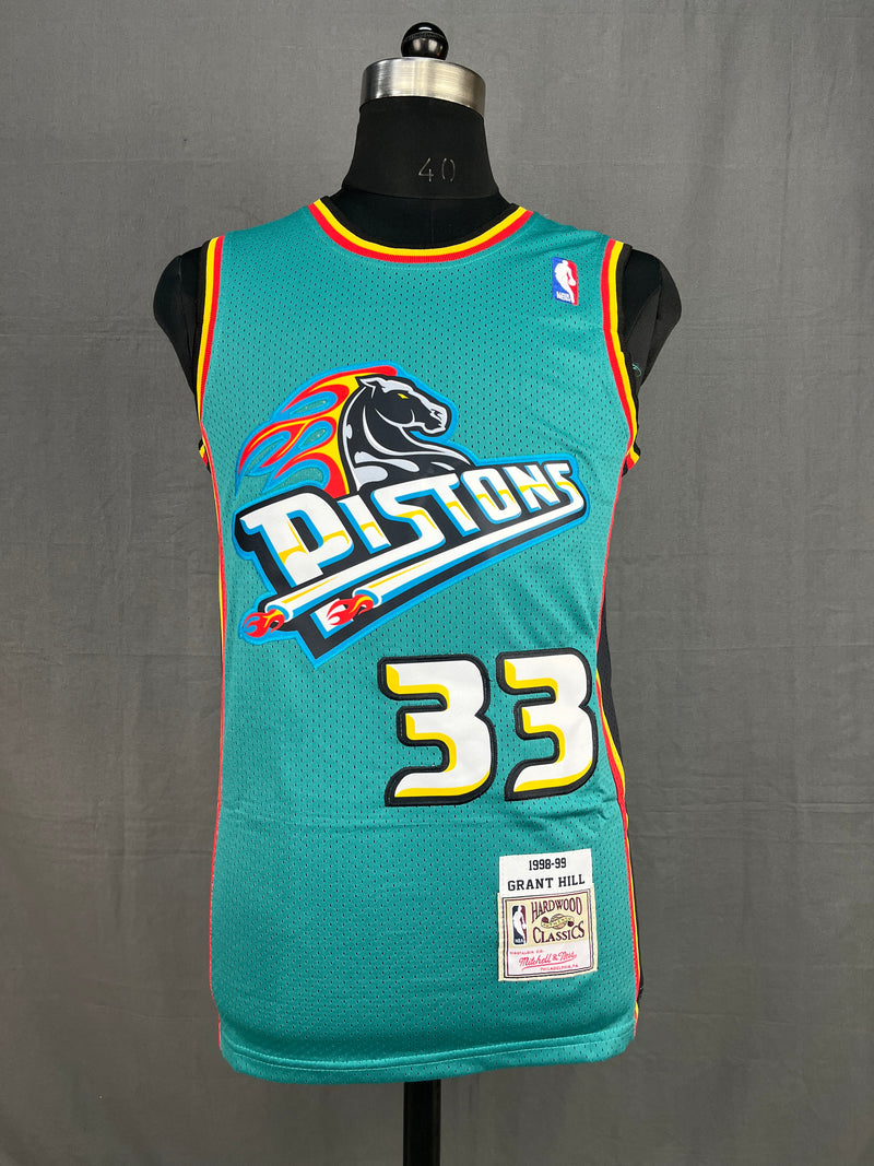 Hill 33 Pistons Green NBA Jersey