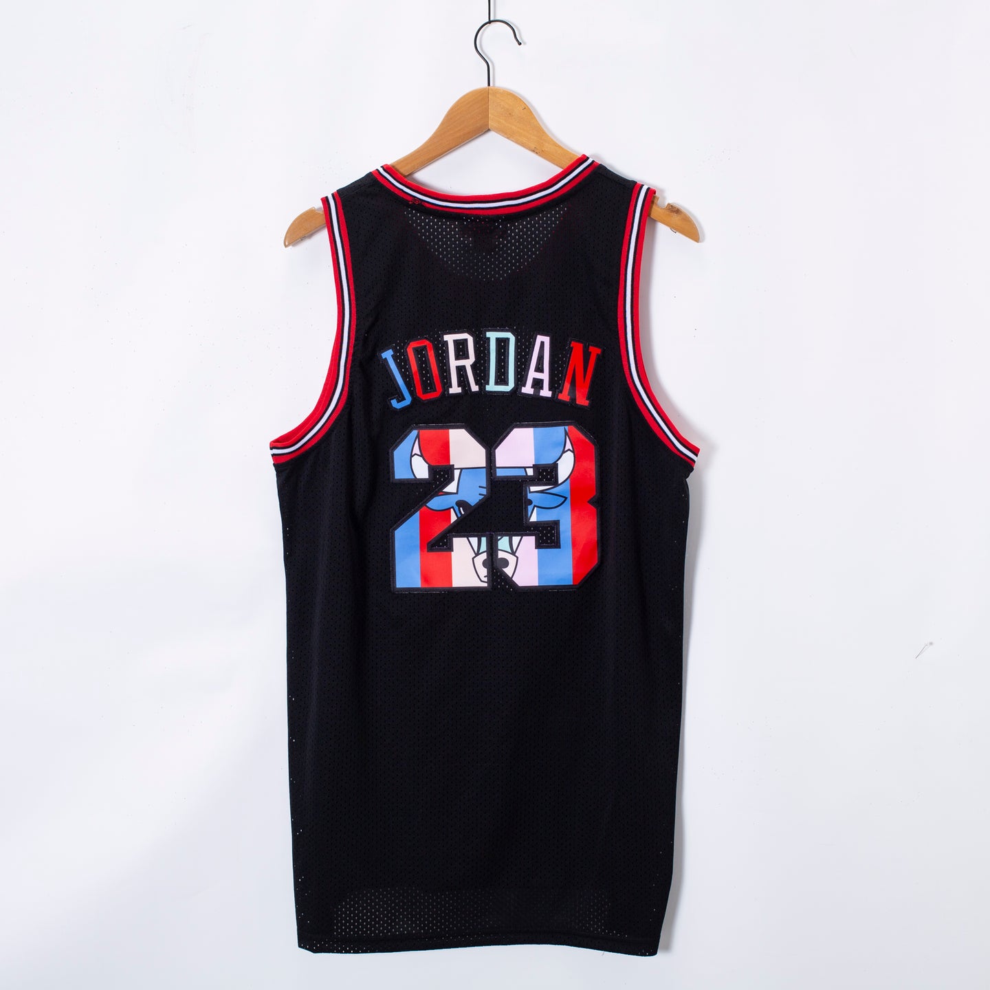 JORDAN 23 Black Red Blue NBA Jersey