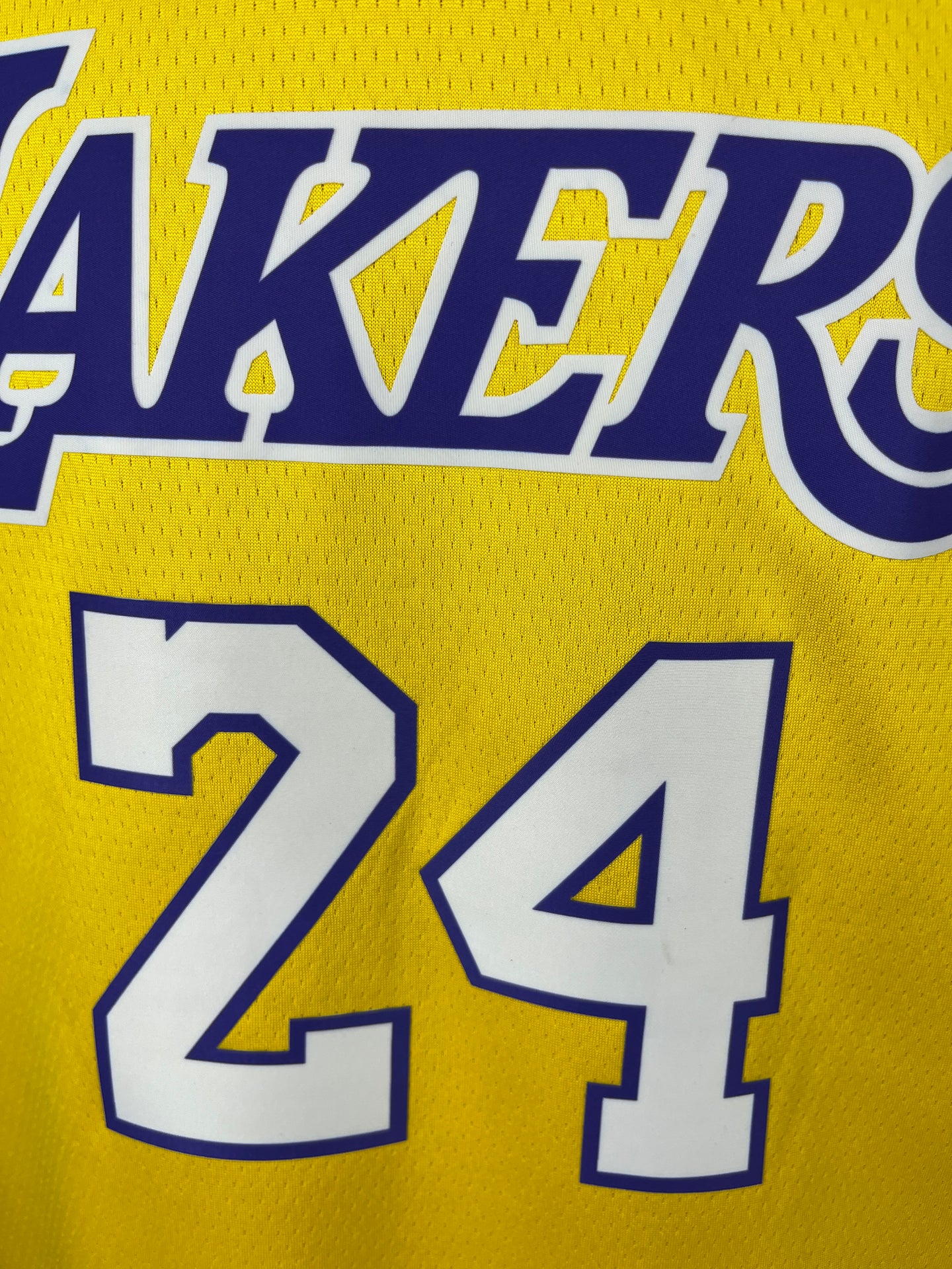 BRYANT 24 Yellow Los Angeles Lakers Heat Pressed Edition NBA Jersey