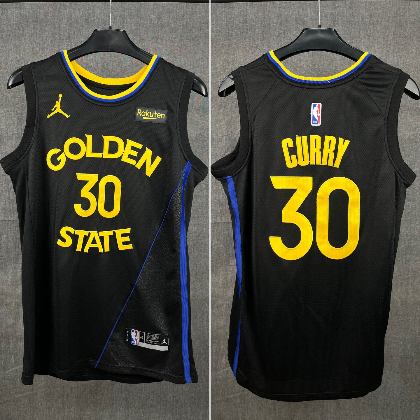 Curry 30 Golden State Black NBA Jersey