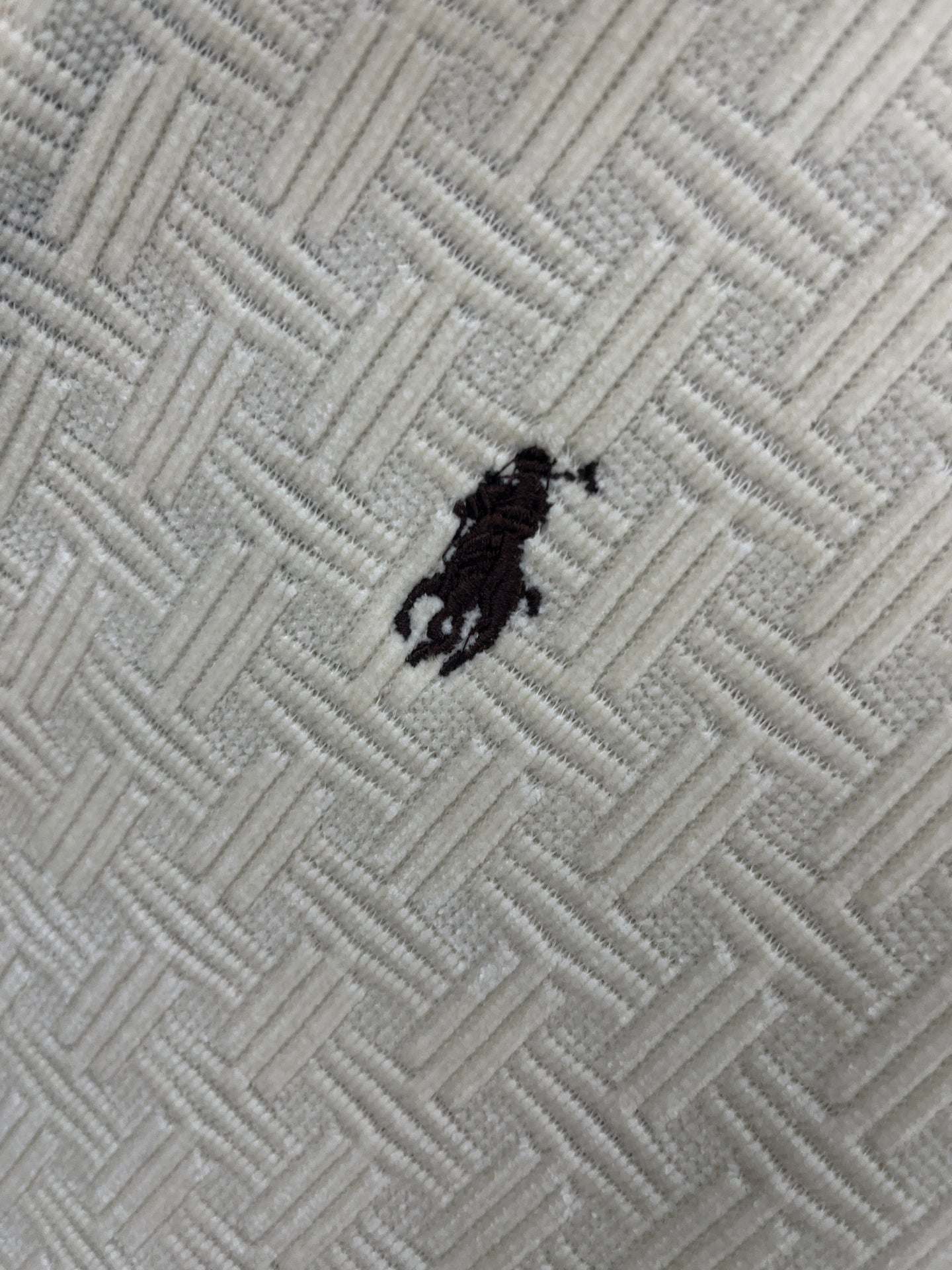 Ralph Lauren Velvet Zip-up White Sweater