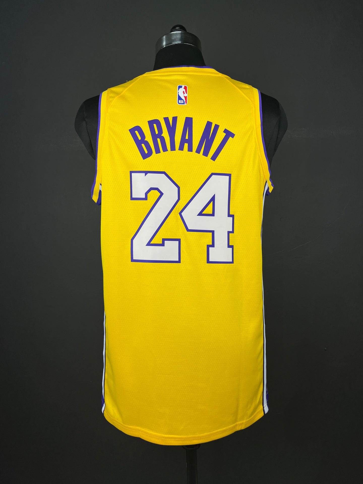 BRYANT 24 Yellow Los Angeles Lakers Heat Pressed Edition NBA Jersey