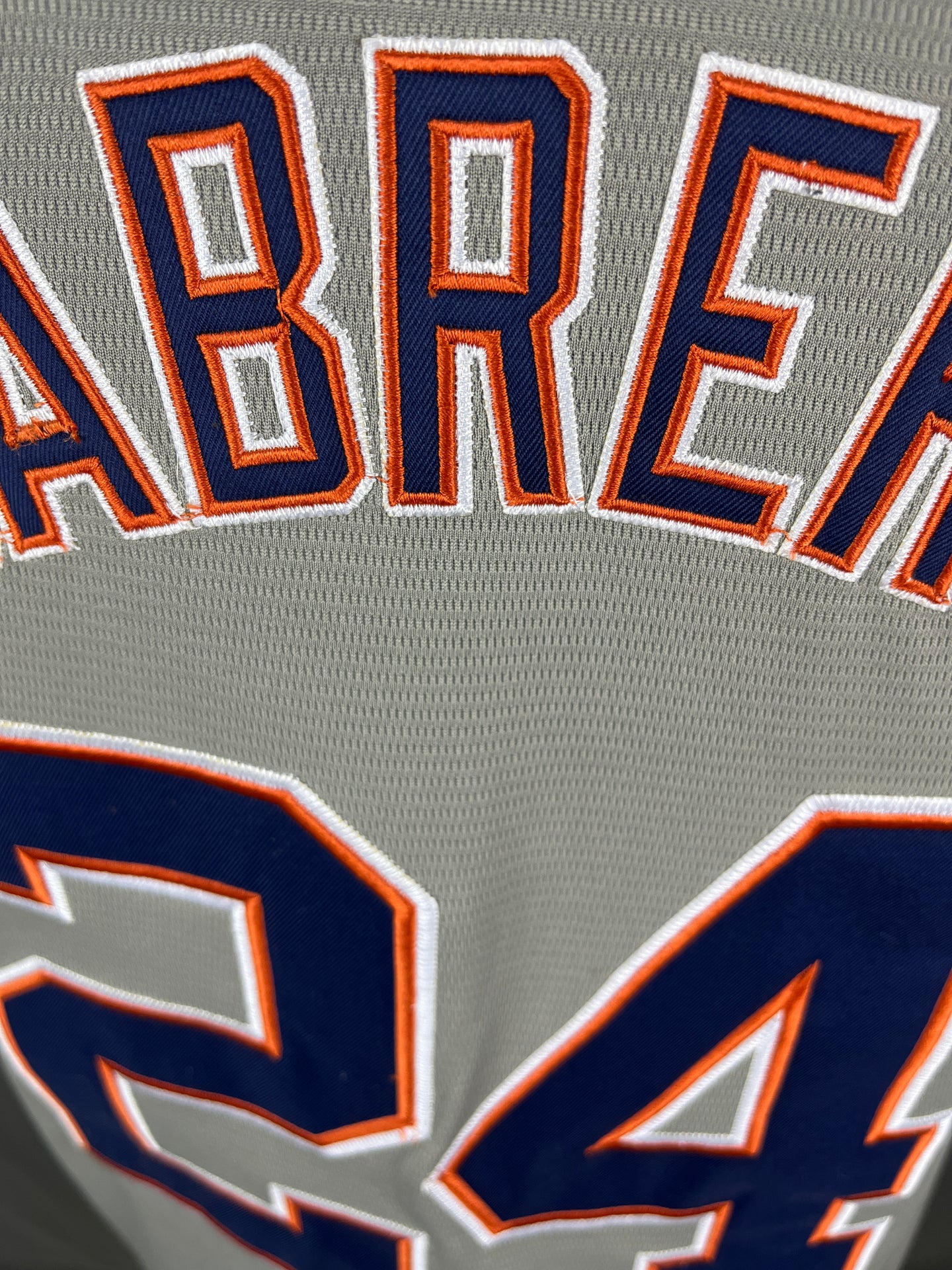 CABRERA 24 Grey Detroit Tigers MLB Jersey