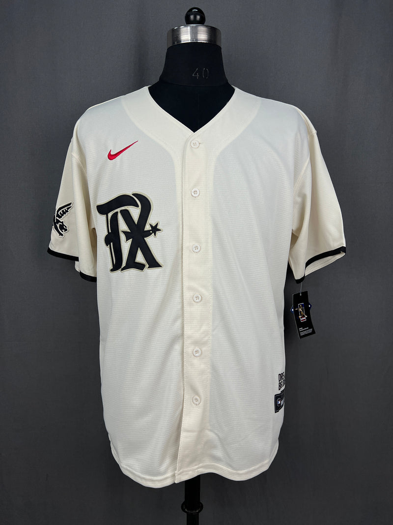 Texas Rangers Beige Nike MLB Jersey