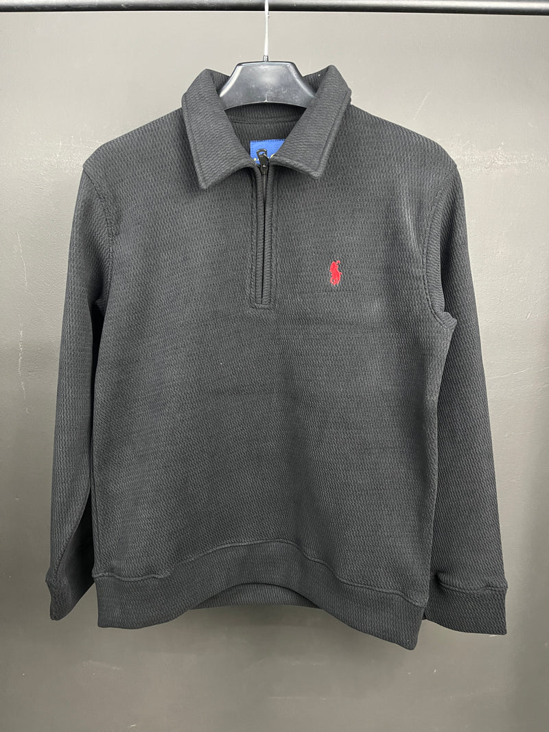 Ralph Lauren Black Sweater Red Logo