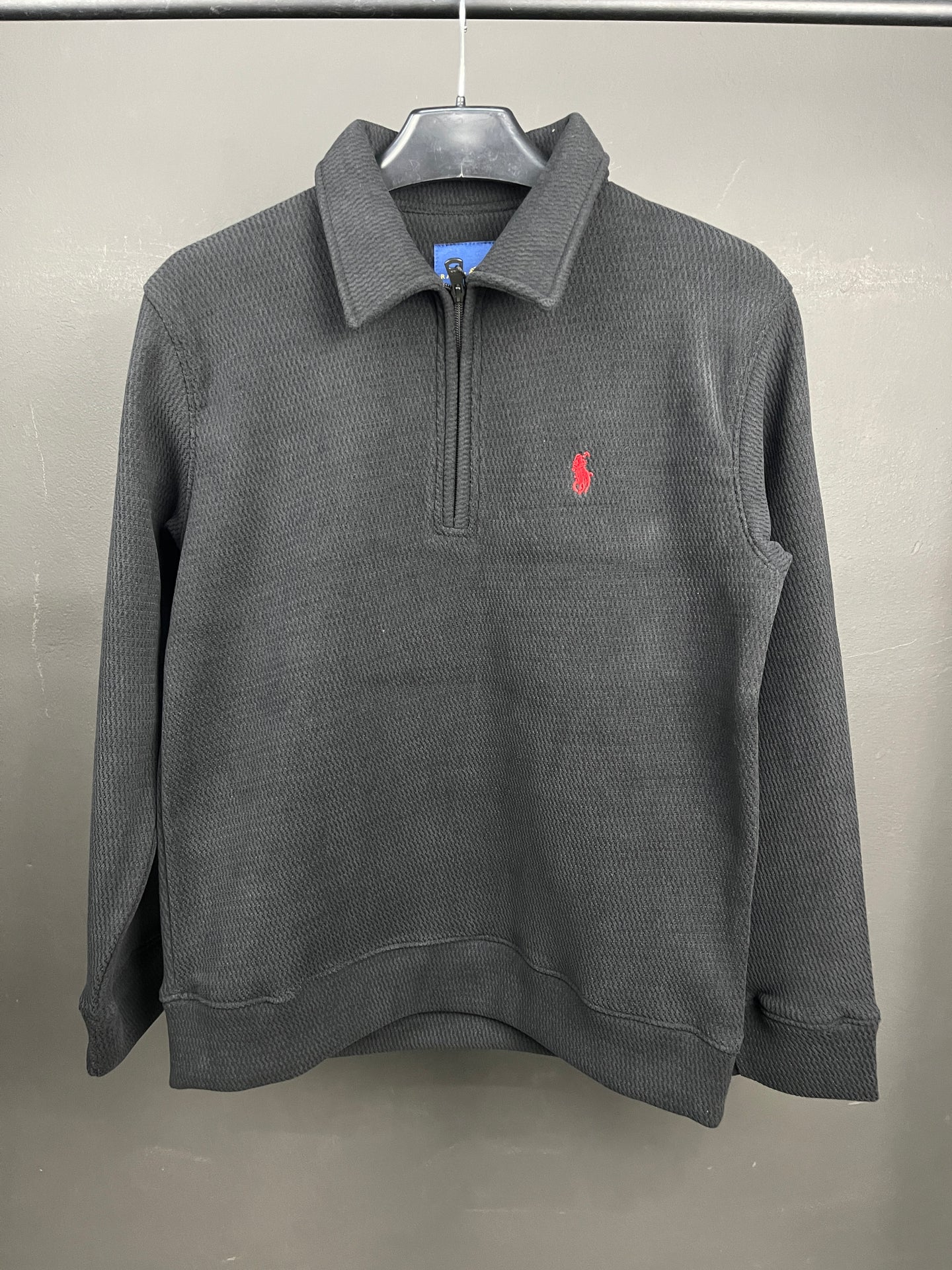 Ralph Lauren Black Sweater Red Logo