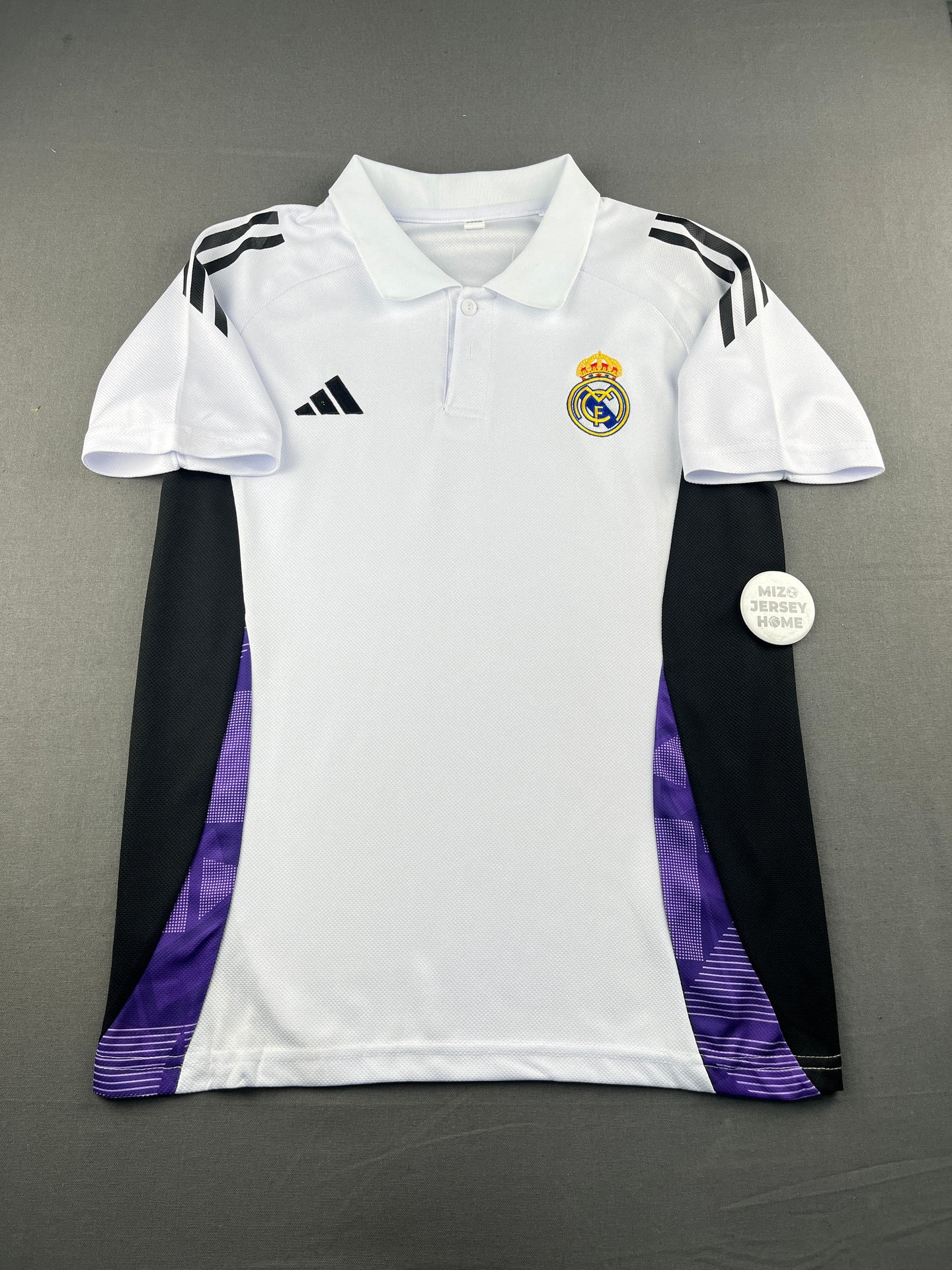 Real Madrid White & Black Polo
