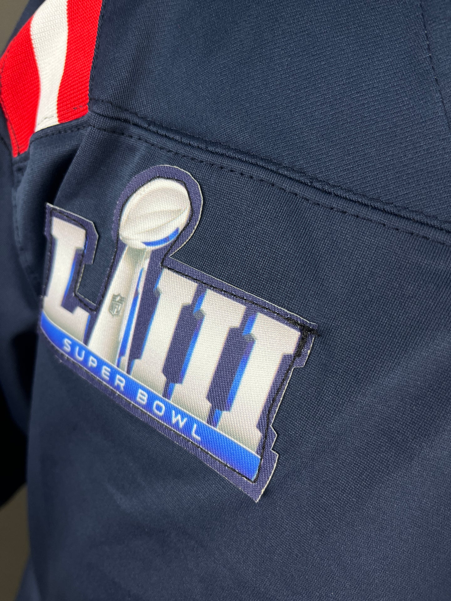 BRADY 12 White/Blue New England Patriots & Tampa Bay Buccaneers NFL Jersey (Split Edition)