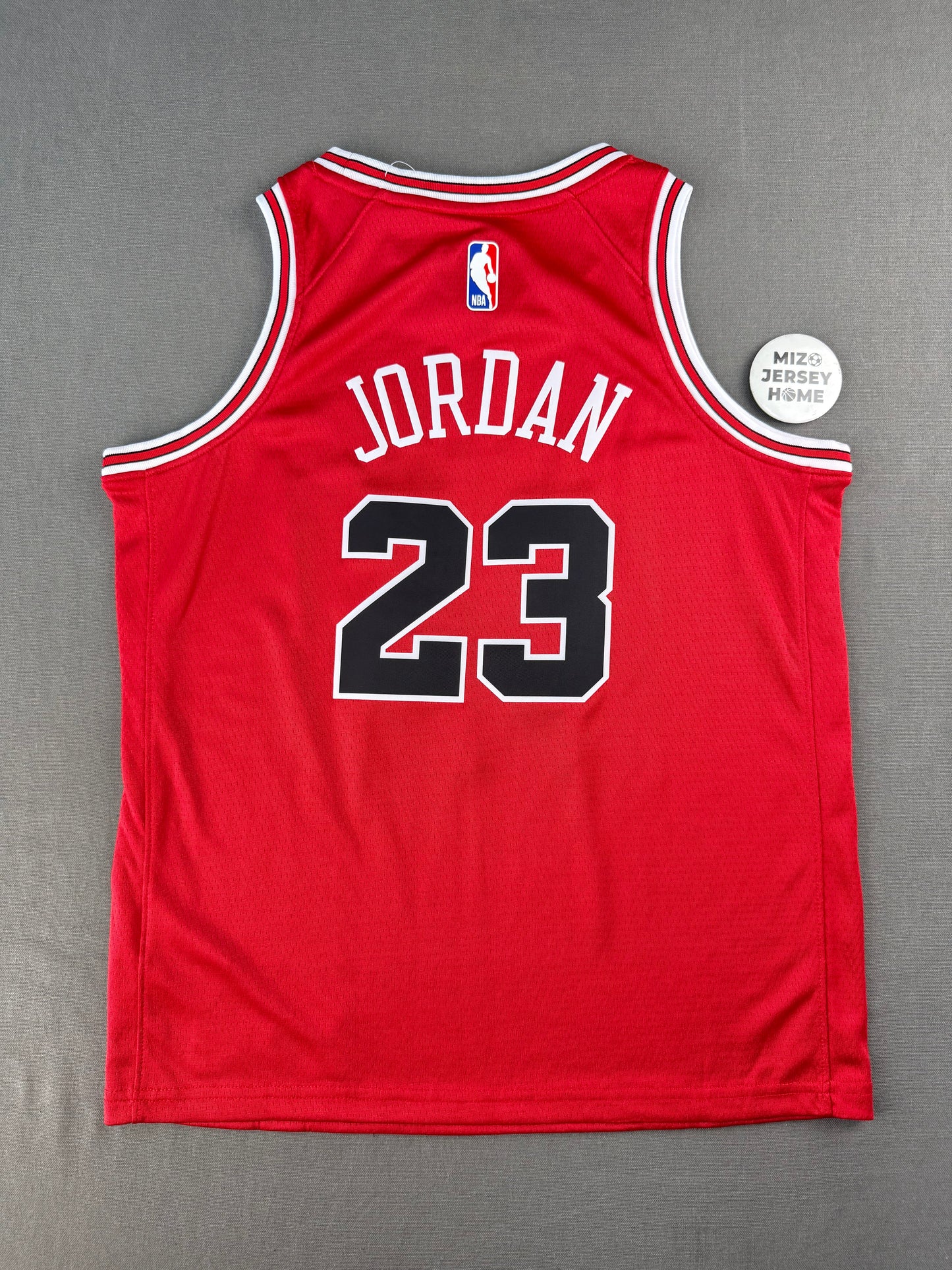 JORDAN 23 Red Chicago Bulls Heat Pressed Edition NBA Kids Jersey