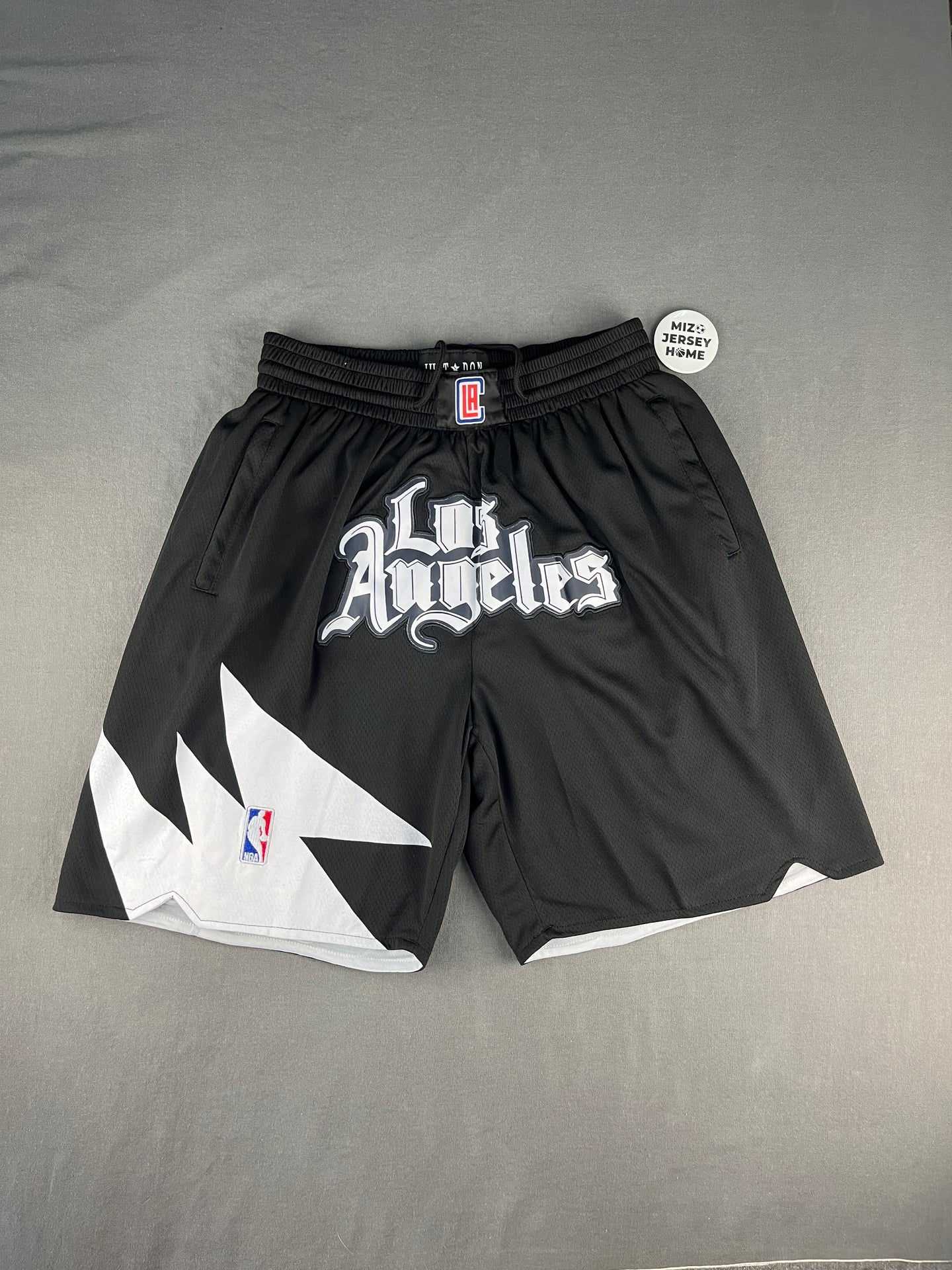 LOS ANGELES CLIPPERS Black Shorts Full Embroidery