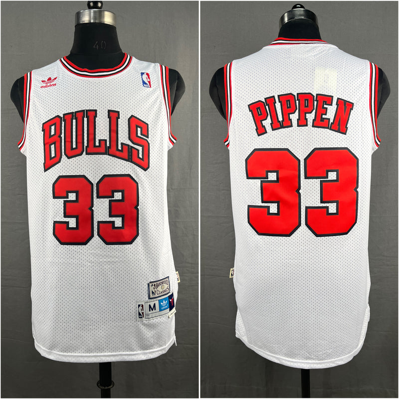 Pippen 33 Chicago Bulls White NBA Jersey