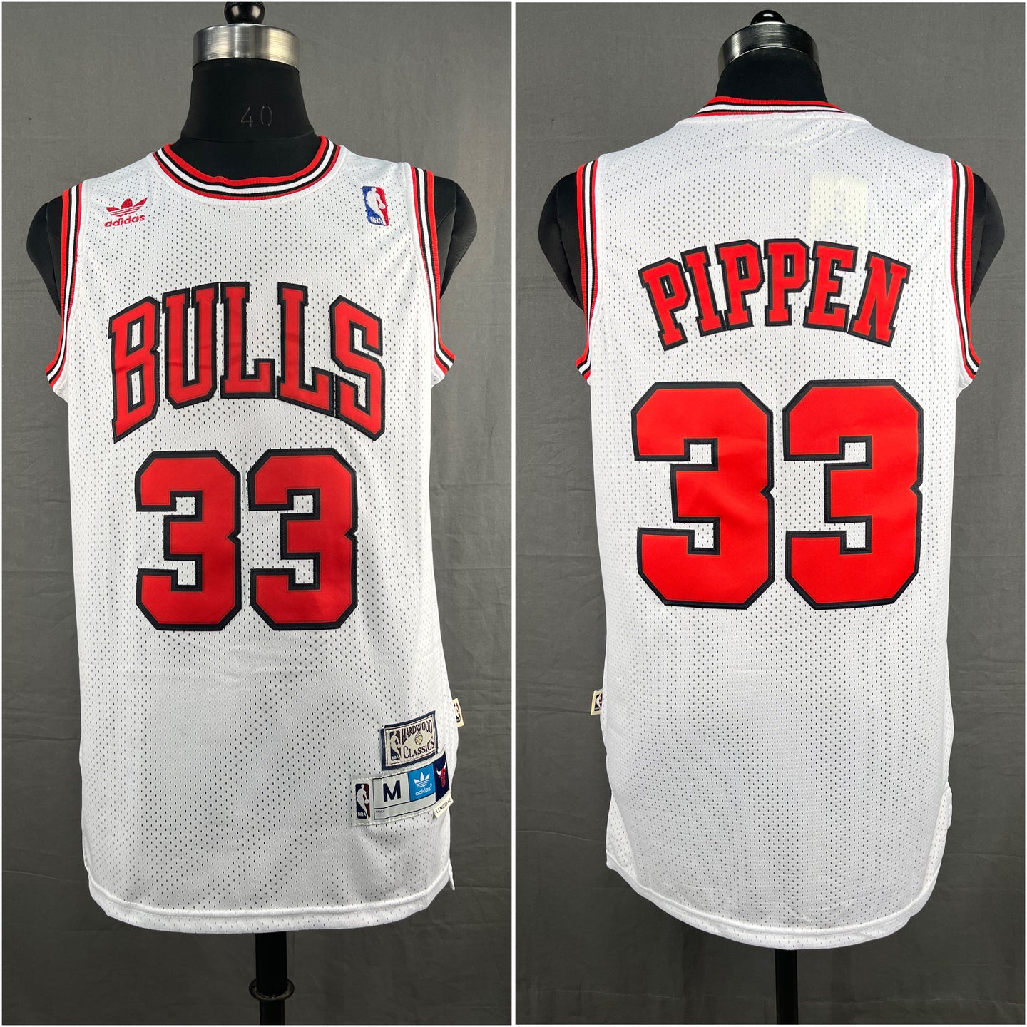 Pippen 33 Chicago Bulls White NBA Jersey