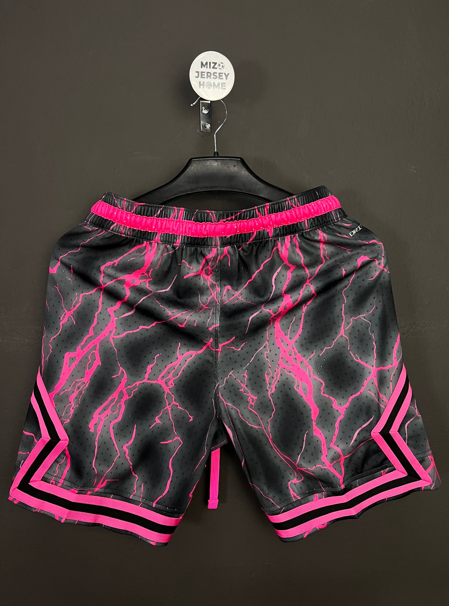 Jordan Black & Pink Lightning Diamond Shorts