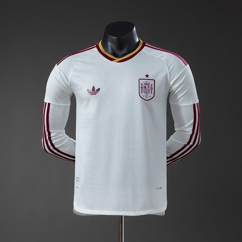 Spain Away 2026 Jersey Player Version Long Sleeves