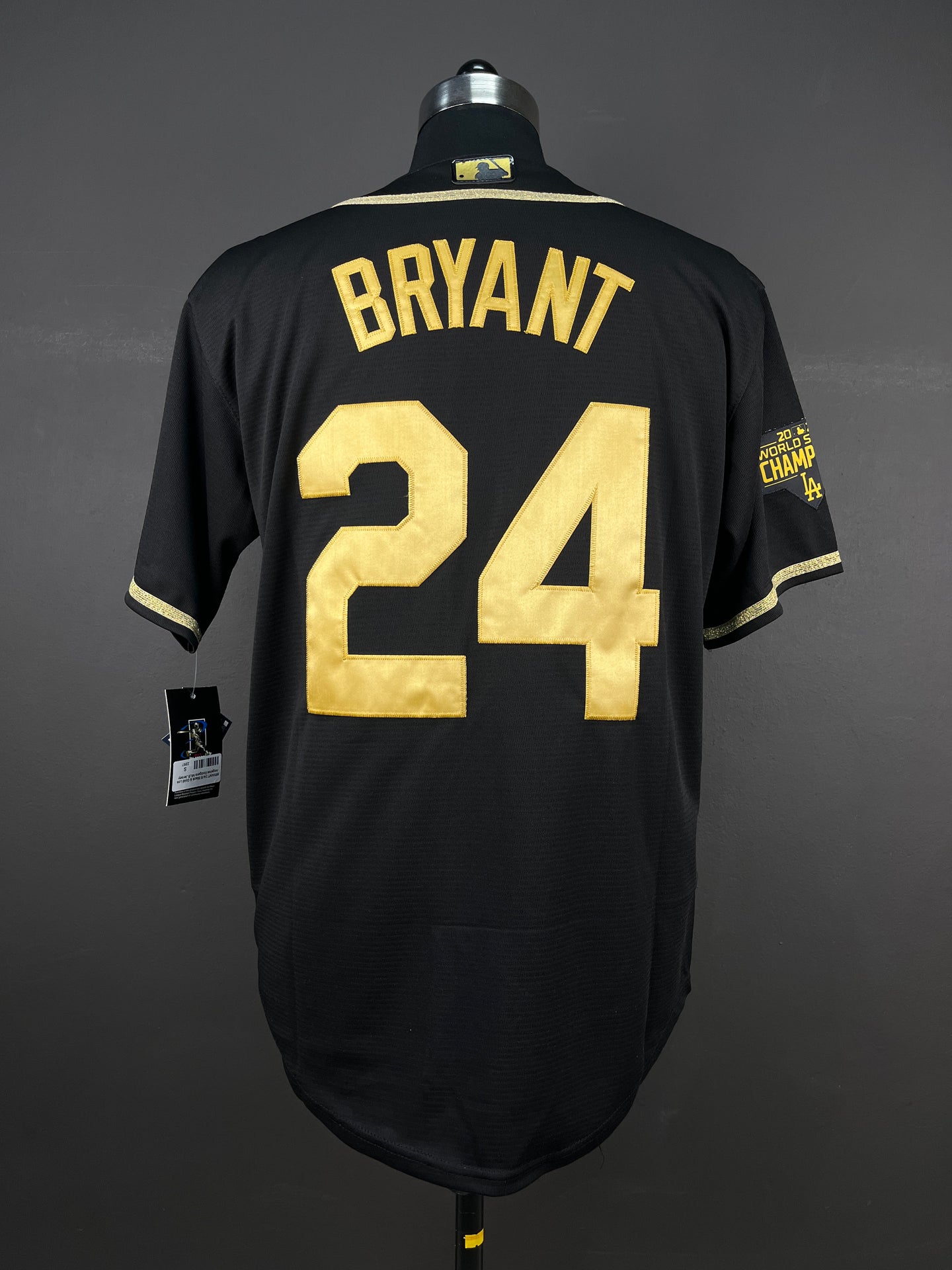 BRYANT 24/8 Black & Gold Los Angeles Dodgers MLB Jersey