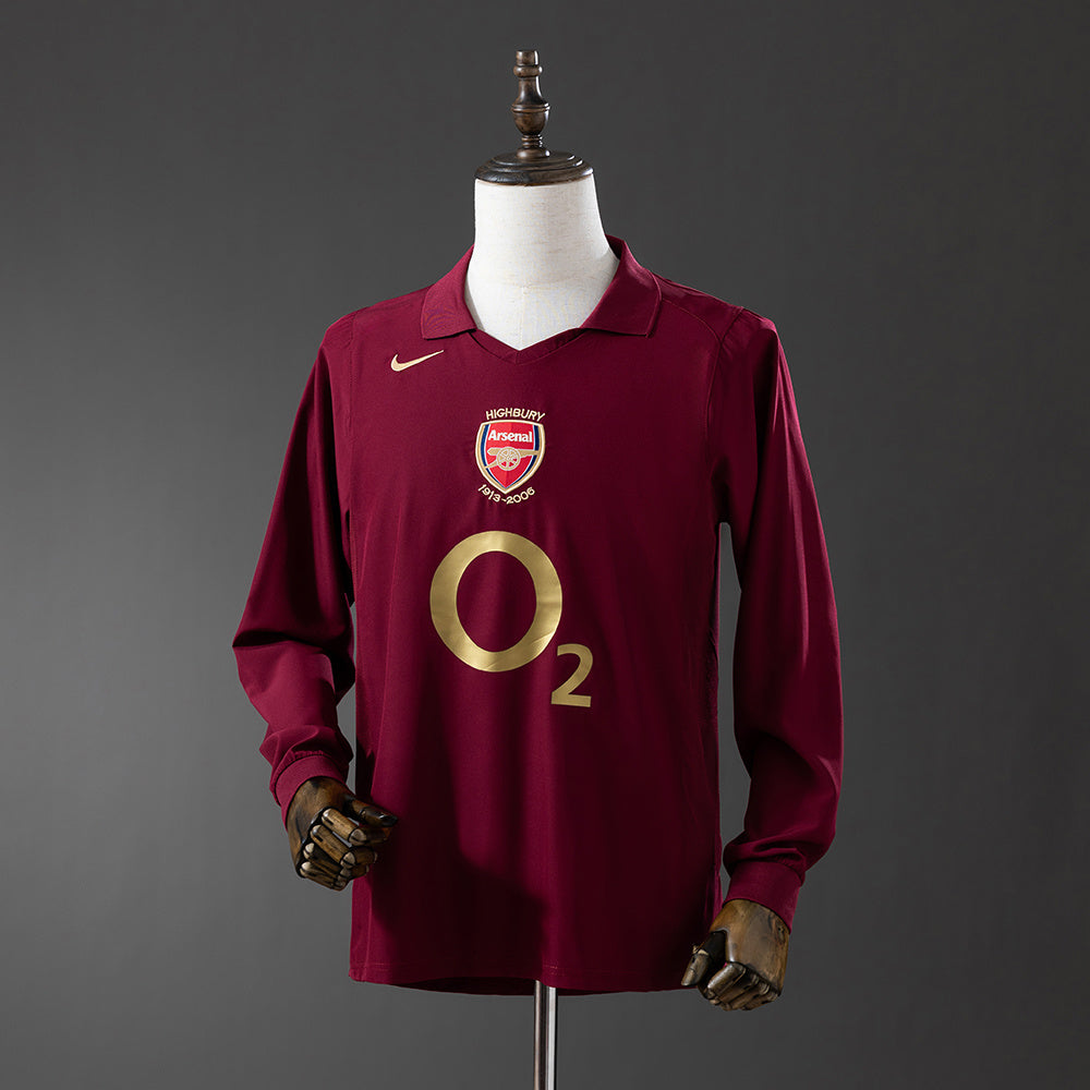 Arsenal Home 2005-06 Longsleeve Retro Jersey