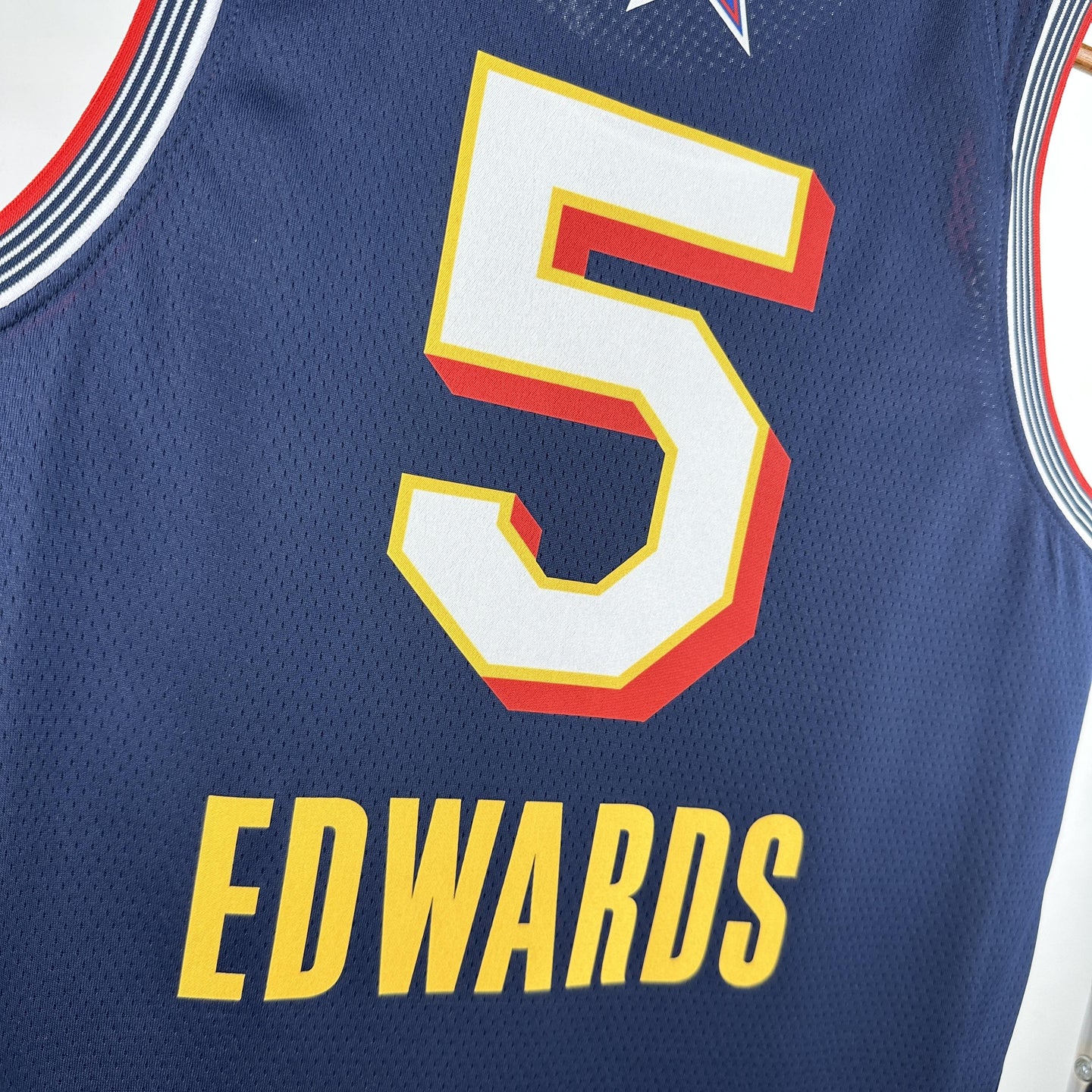 EDWARDS 5 Dark Blue All Star Heat Pressed Edition NBA Jersey