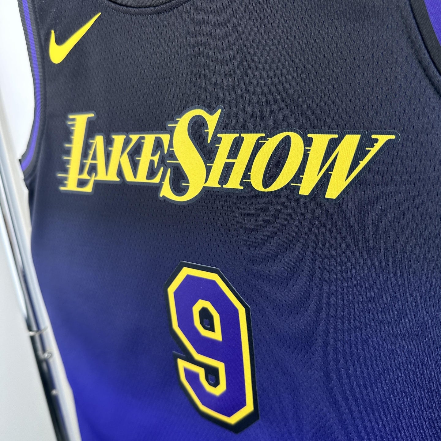 JAMES JR. 9 Blue LakeShow Heat Pressed Edition NBA Jersey