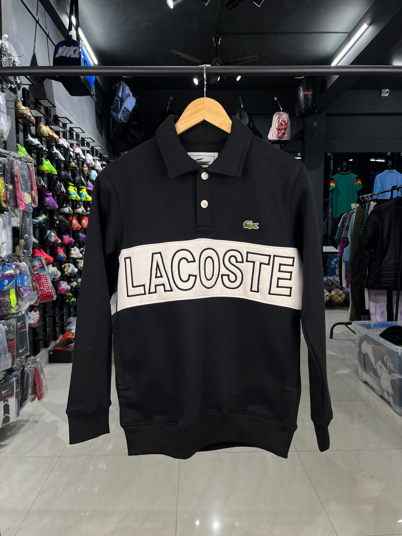 Lacoste Black Printed Sweatshirt