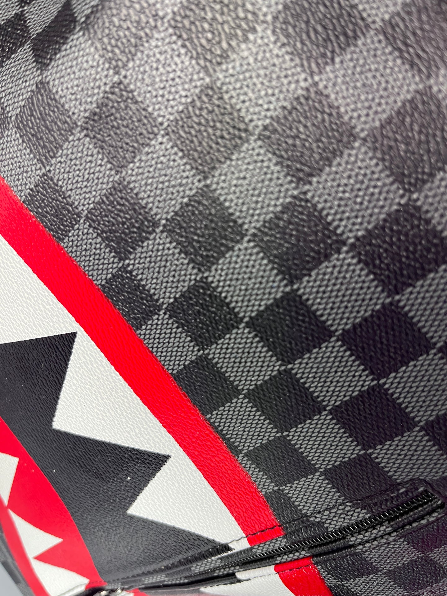 BAPE PU Leather Checker Backpack