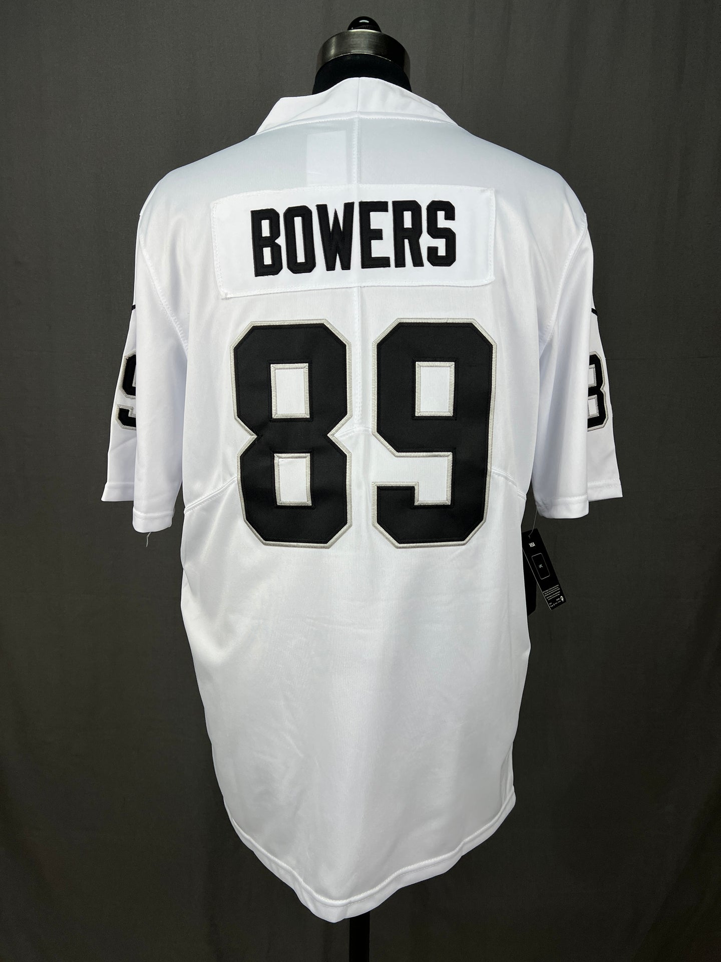BOWERS 89 White Raiders NFL Jersey