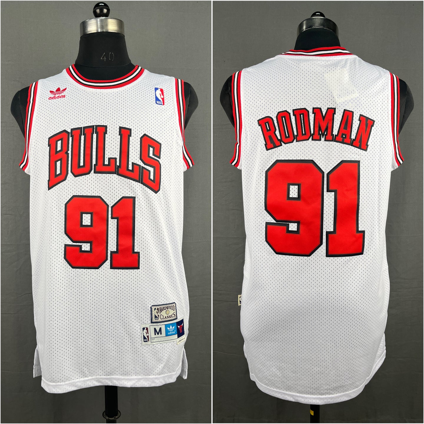 Rodman 91 White NBA Jersey