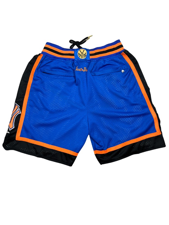 New York Knicks Blue Shorts Full Embroidery