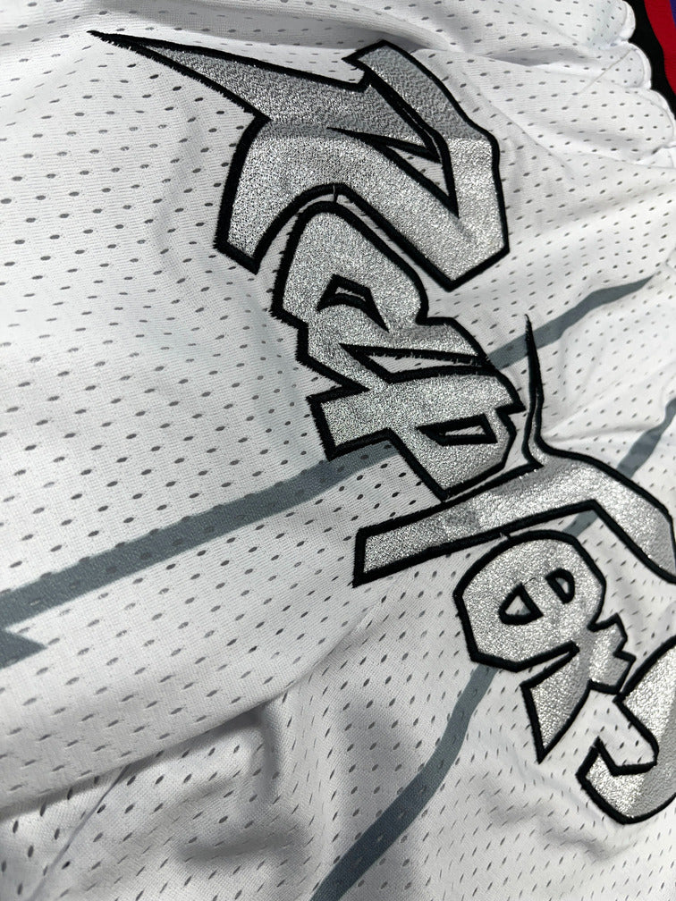 Toronto Raptors White Shorts Full Embroidery