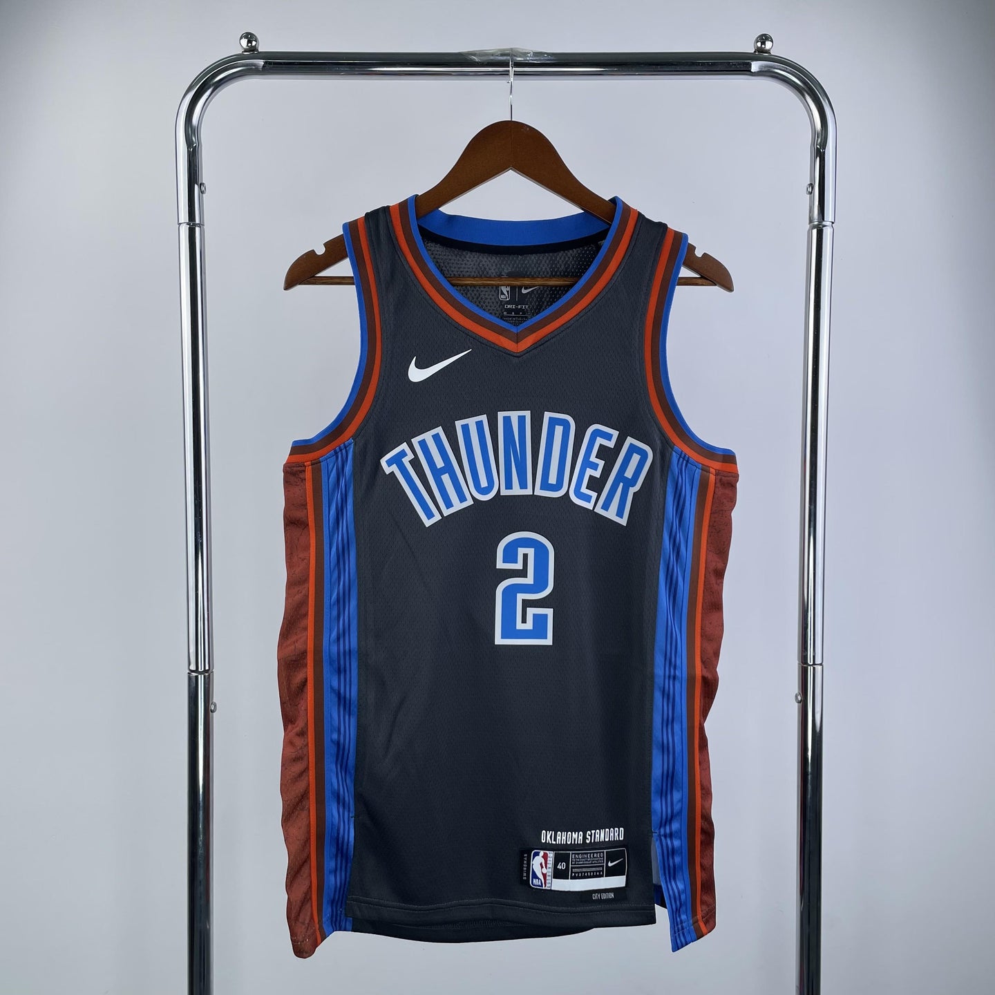 GILGEOUS-ALEXANDER 2 Black Oklahoma City Thunder Heat Pressed Edition NBA Jersey