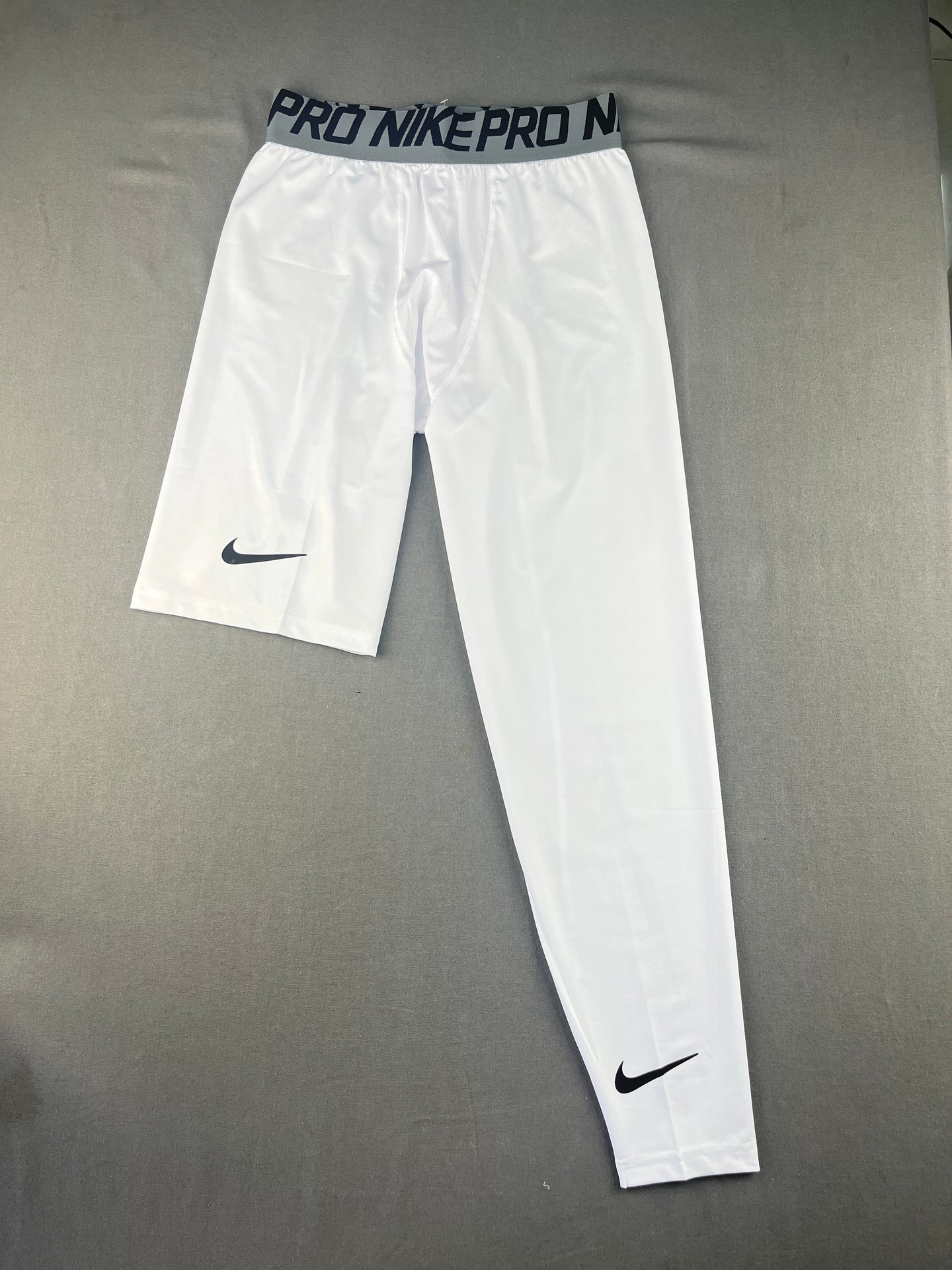 NBA NIKE Single Leg Compression White Pants