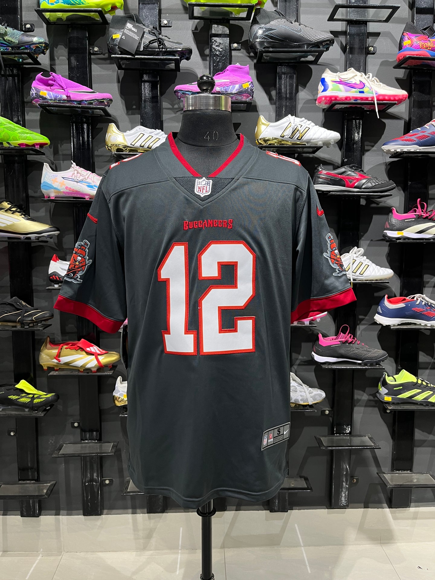 BRADY 12 Grey Tampa Bay Buccaneers NFL Jersey