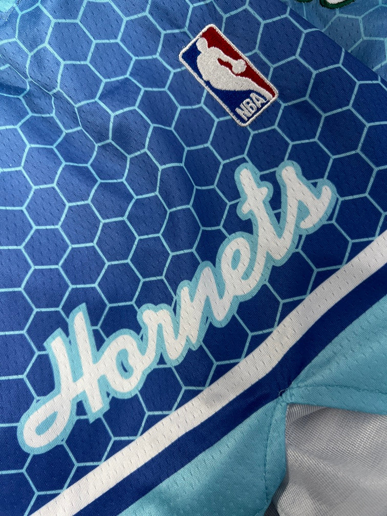 Charlotte Hornets Blue Shorts Full Embroidery
