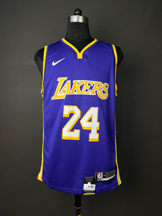 BRYANT 24 Purple Los Angeles Lakers  Heat Pressed Edition NBA Jersey